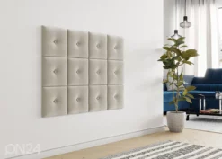 Kangasverhoiltu Seinäpaneeli Koristenapeilla 30x30 Cm