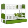 Kerrossänky 80x160 Cm, Valkoinen/ Vihreä