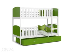 Kerrossänky 80x160 Cm, Valkoinen/ Vihreä