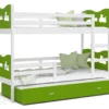 Kerrossänky 80x190 Cm, Valkoinen/ Vihreä
