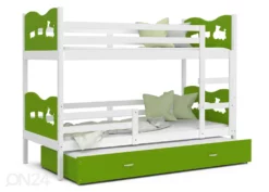 Kerrossänky 80x190 Cm, Valkoinen/ Vihreä