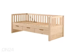 Lastensänky + 3 Laatikkoa Fritz 90x200 Cm, Luonnollinen Mänty