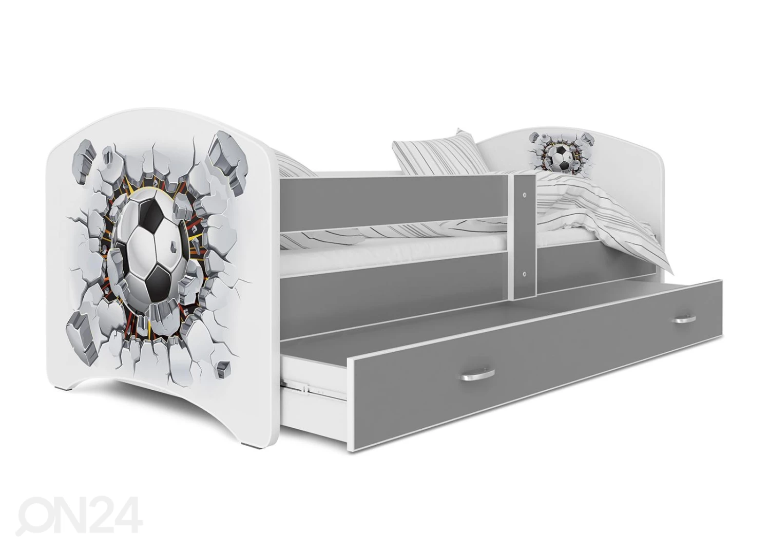 Lastensänky 80x180 Cm, Harmaa/nro 21