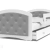 Lastensänky 80x180 Cm, Valkoinen/ Harmaa