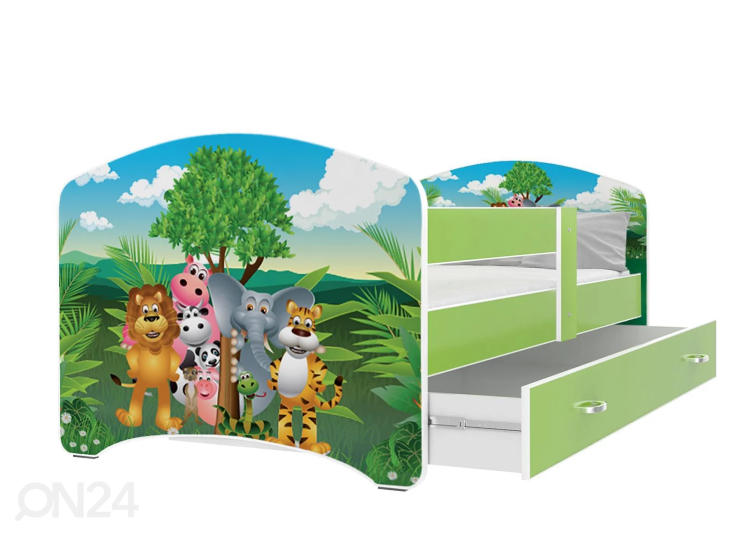 Lastensänky 80x180 Cm, Vihreä/nro 34