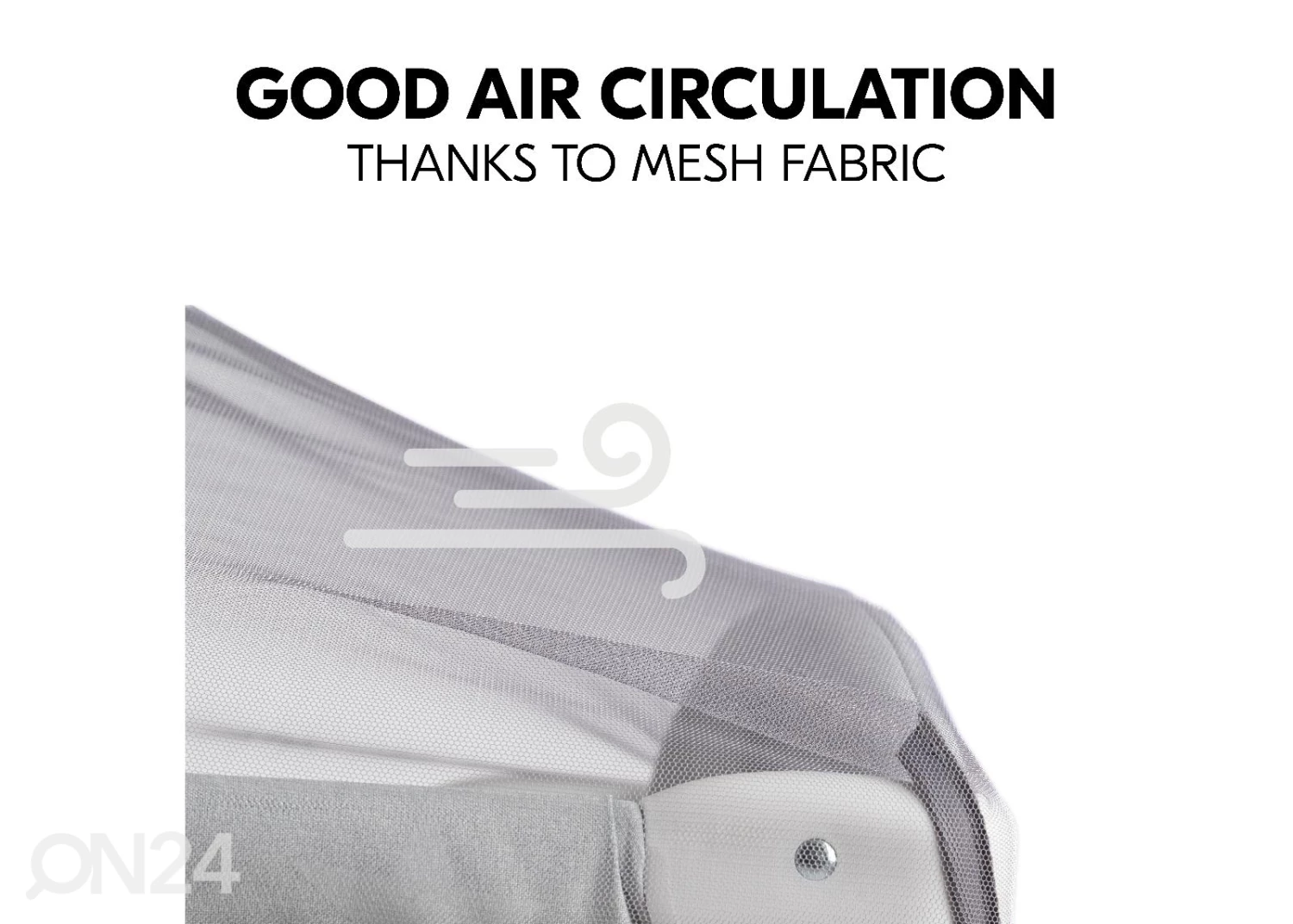 Matkasängyn Katos-hyönteisverkko Hauck Travel Bed Canopy Harmaa - Image 6