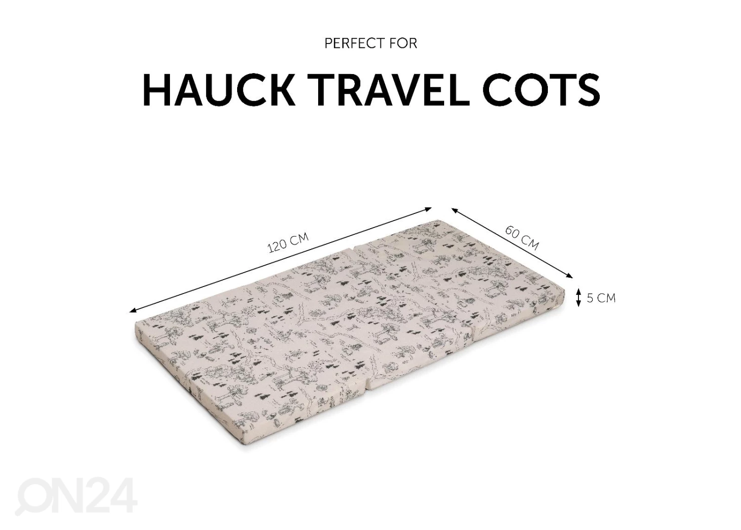 Matkasängyn Patja 60x120 Cm Hauck Sleeper Winnie The Pooh Beige - Image 3