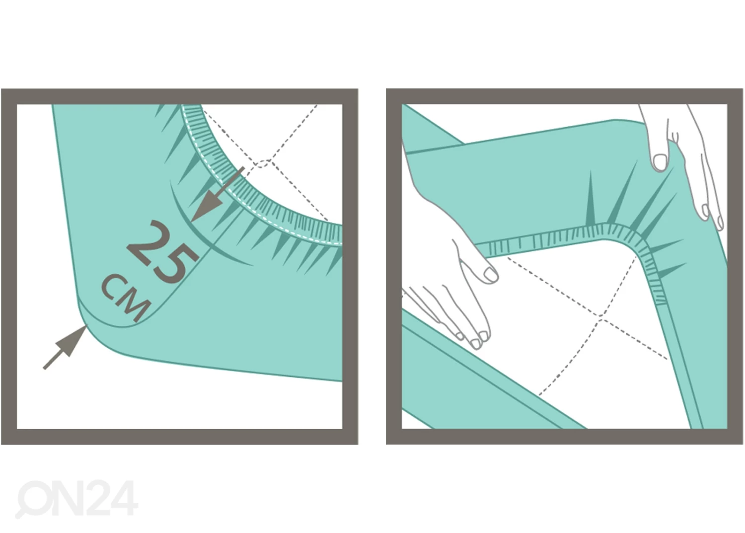 Muotoonommeltu Lakana Beige - Image 3