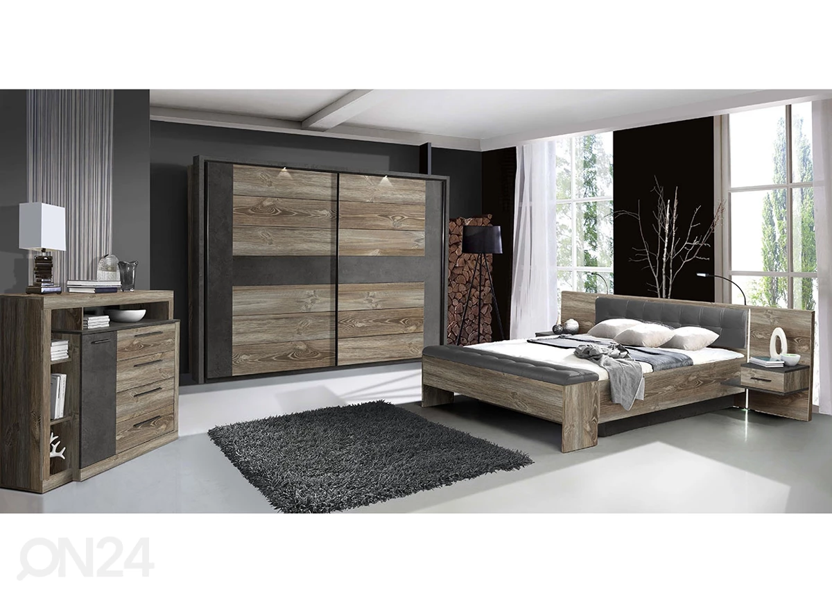 Sänky 180x200 Cm + 2 Yöpöytää - Image 4