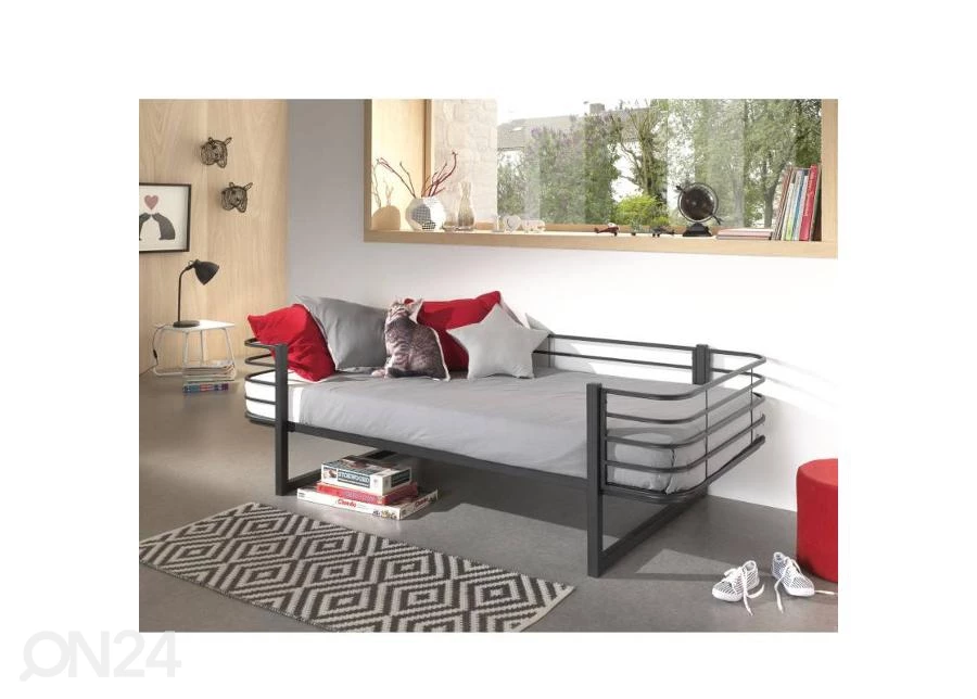 Sänky Oscar 90x200 Cm, Musta - Image 2