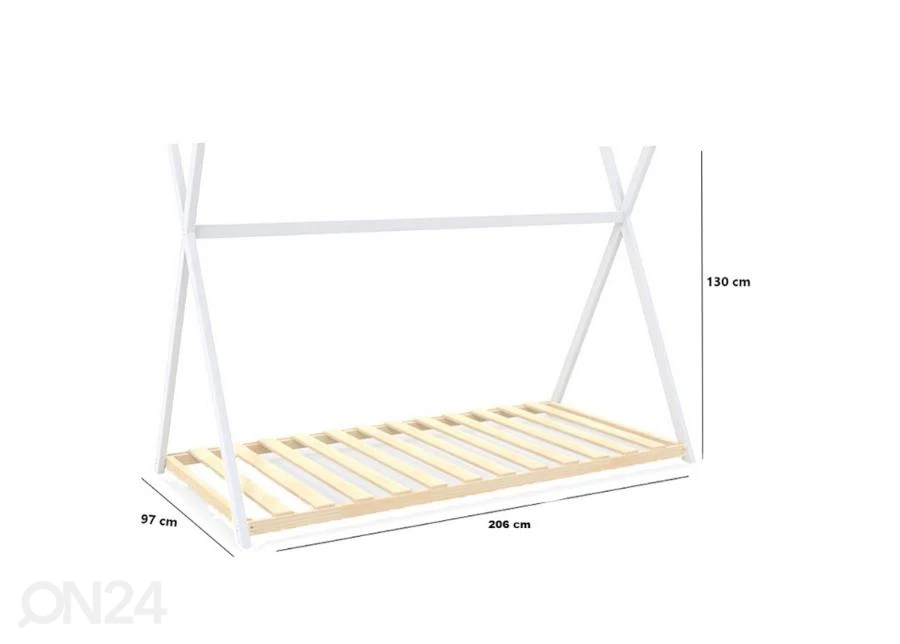 Sänky Sioux 90x200 Cm, Luonnollinen/ Valkoinen
